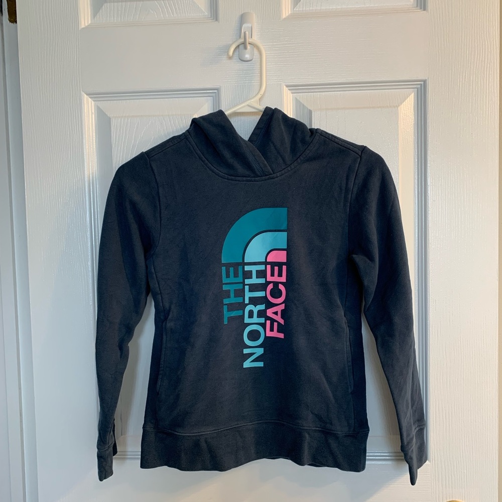The North Face Teal Girls Small (7/8) Hoodie Sweatshirt